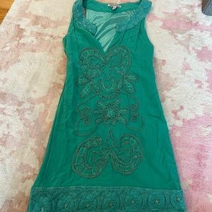 Peppe Peluso Teal Shift Dress Size Small